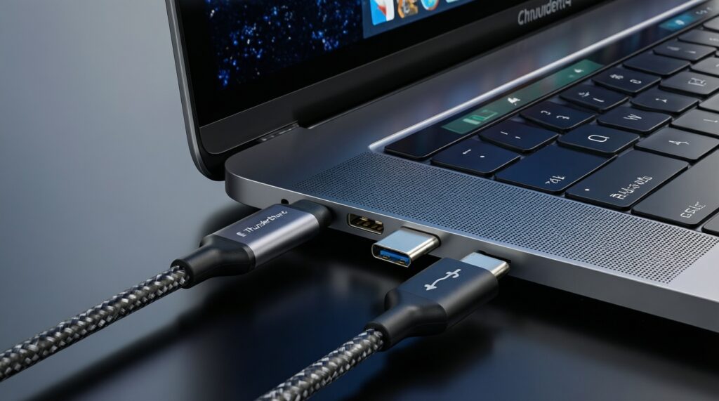 USB‑C/ Thunderbolt/ USB4: สายและพอร์ตต่างกันอย่างไร เลือกให้ไม่ผิด - иллюстрация