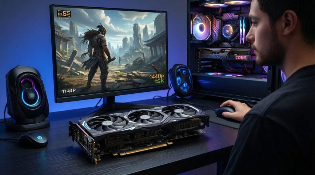 เทียบการ์ดจอค่ายแดง vs ค่ายเขียว รุ่นล่าสุด: เฟรมเรต, Ray Tracing, DLSS/FSR - иллюстрация