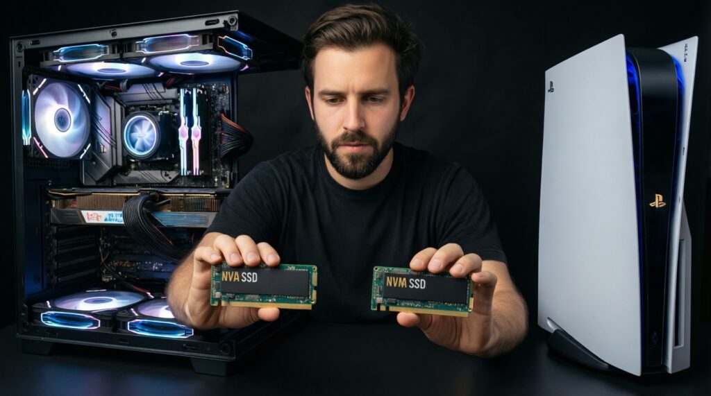 SSD รุ่นไหนเหมาะกับ PS5/เกมมิ่งพีซี/ครีเอเตอร์: แนะนำตามงบและการใช้งาน - иллюстрация