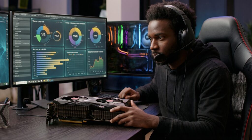 - เลือกการ์ดจอให้เหมาะงาน: เกม 1080p/1440p/4K vs งานตัดต่อ/3D/AI - иллюстрация