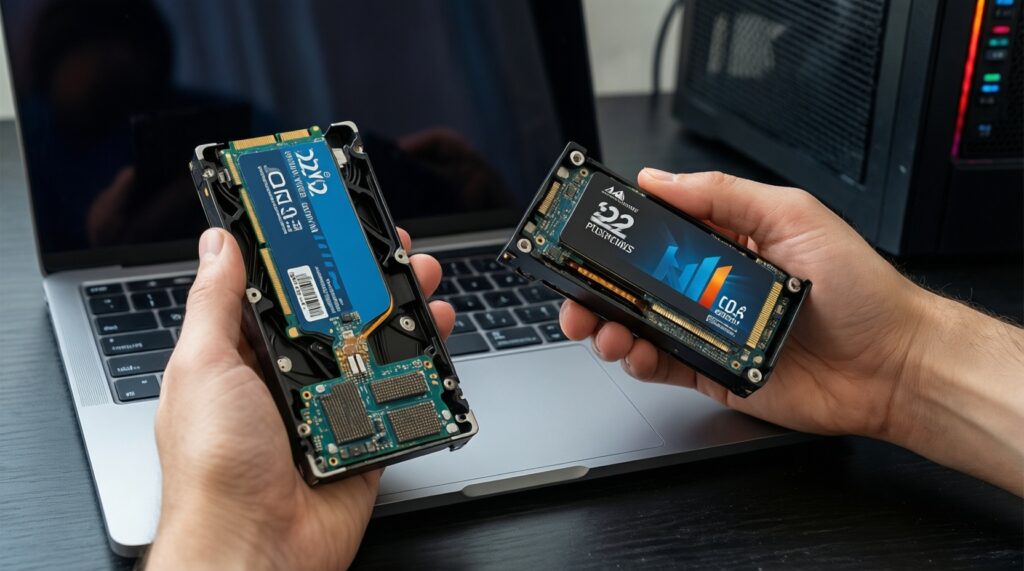 - อัปเกรด SSD แบบไหนคุ้ม: SATA vs NVMe Gen3/Gen4/Gen5 ต่างกันแค่ไหน - иллюстрация