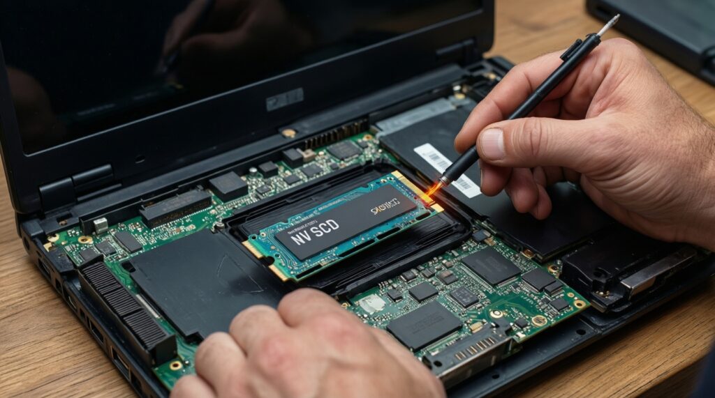 อัปเกรด SSD ในโน้ตบุ๊ก/พีซี: เช็กลิมิตเมนบอร์ด ฮีตซิงก์ และความเข้ากันได้ - иллюстрация